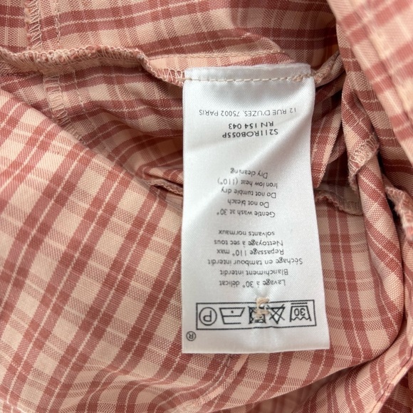 Sézane Women’s Jamey Robe Linen Blend Wrap Shirt Mini Dress | 36 (4) | Rose Pink - Picture 7 of 14